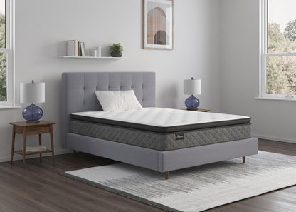 Sherwood Bedding Somerset Pillow Top Soft mattress, in a styled bedroom