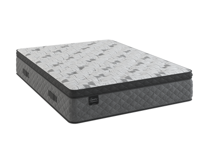 Sherwood Bedding Windsor Faux Euro Top Medium mattress, three-quarter view