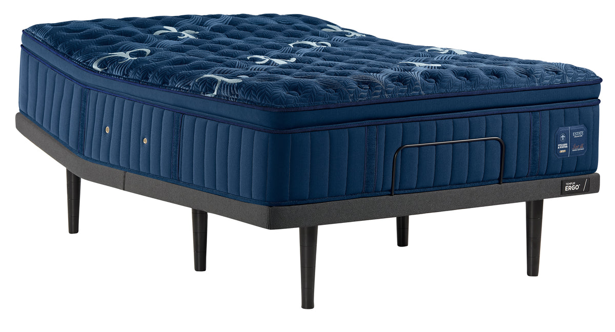 Stearns & Foster Estate Firm Pillow Top II mattress on an adjustable base