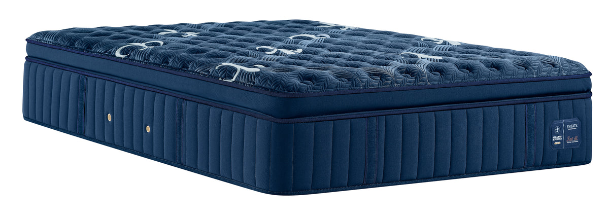 Stearns & Foster Estate Firm Pillow Top II mattress, three-quarter view