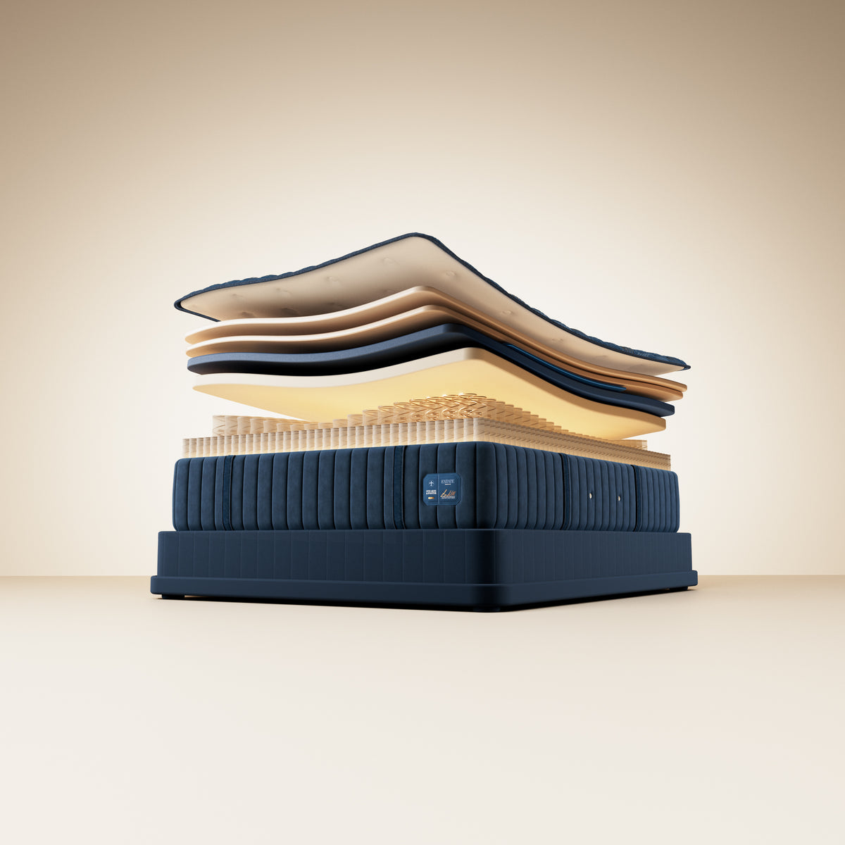 Stearns & Foster Estate Firm Tight Top II mattress, illustration of the interior layers