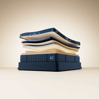 Stearns & Foster Estate Medium Hybrid II mattress, illustration of the interior layers