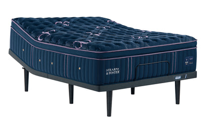 Stearns & Foster Legacy Firm Pillow Top II mattress on an adjustable base