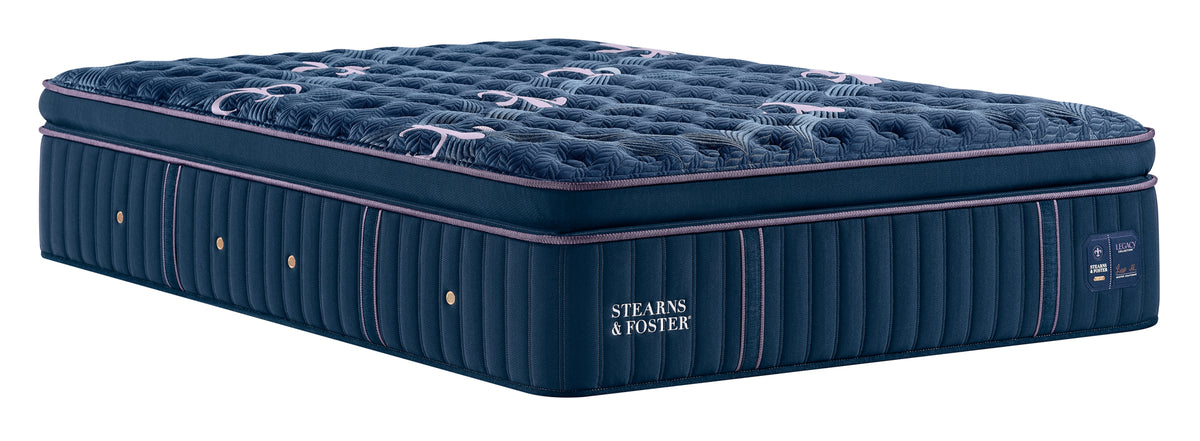 Stearns & Foster Legacy Firm Pillow Top II mattress, three-quarter view