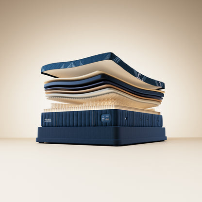 Stearns & Foster Legacy Medium Hybrid II mattress, illustration of the interior layers