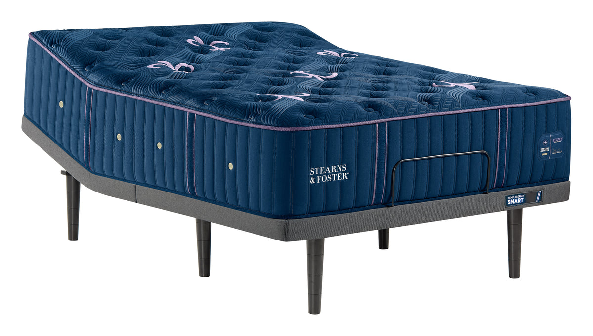 Stearns & Foster Legacy Medium Tight Top II mattress on an adjustable base