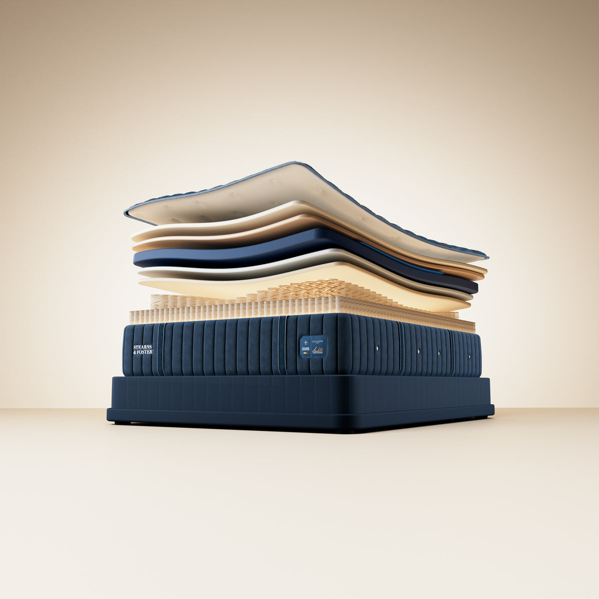 Stearns & Foster Lux Estate Firm Tight Top II mattress, illustration of the interior layers