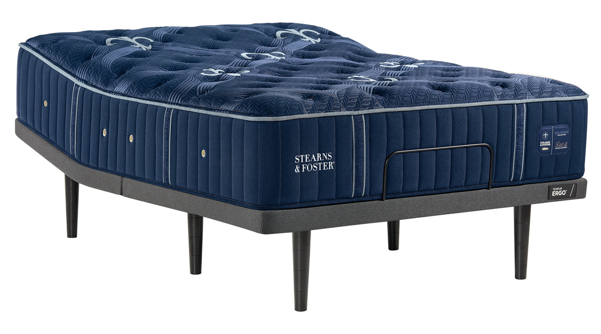 Stearns & Foster Lux Estate Medium Tight Top II mattress on an adjustable base