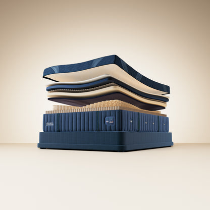 Stearns & Foster Reserve Medium Hybrid II mattress, illustration of the interior layers