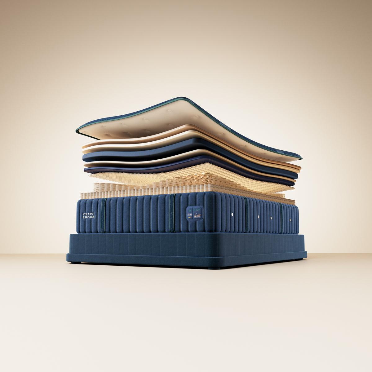 Stearns & Foster Reserve Medium Tight Top II mattress, illustration of the interior layers