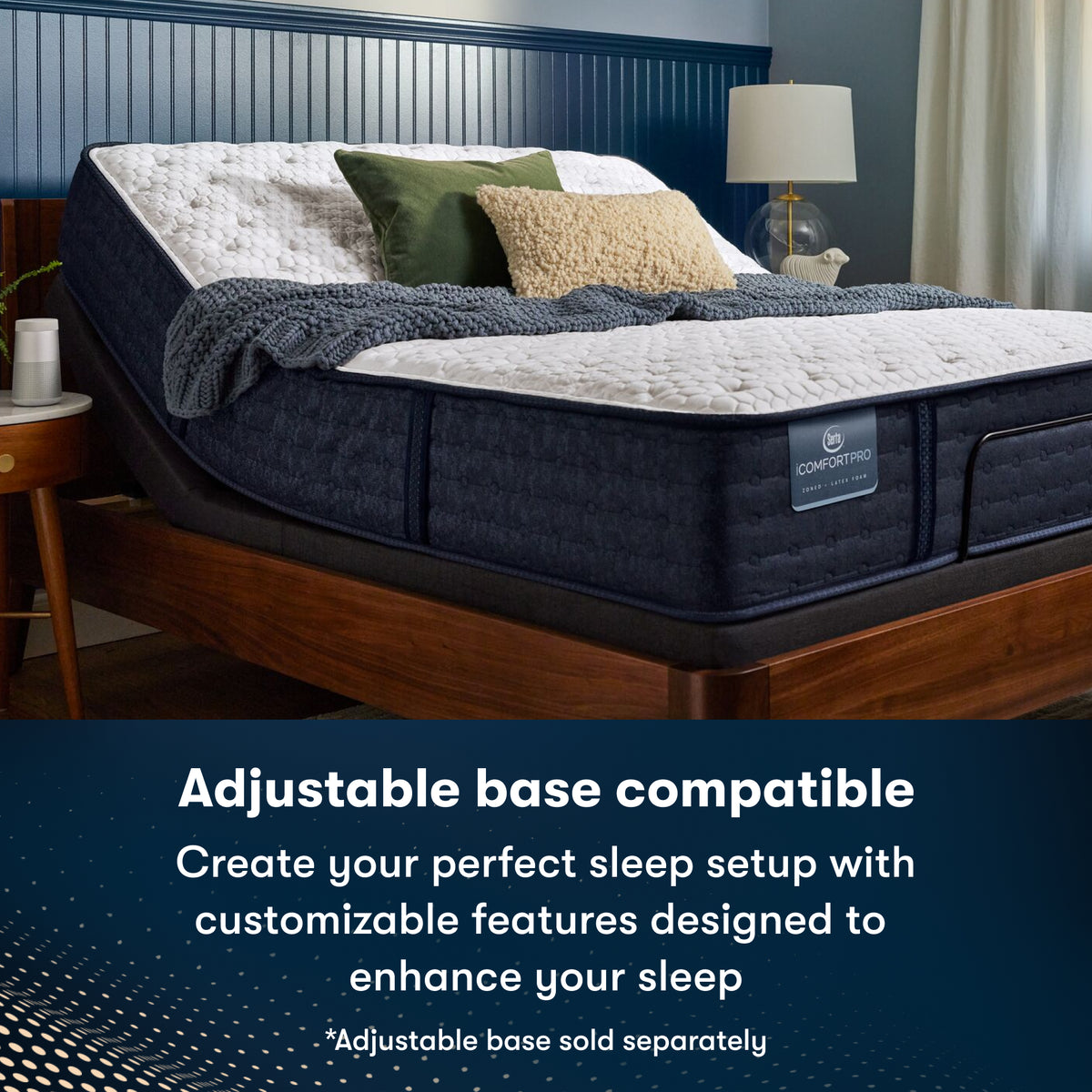 Serta iComfortPro mattress on an adjustable base