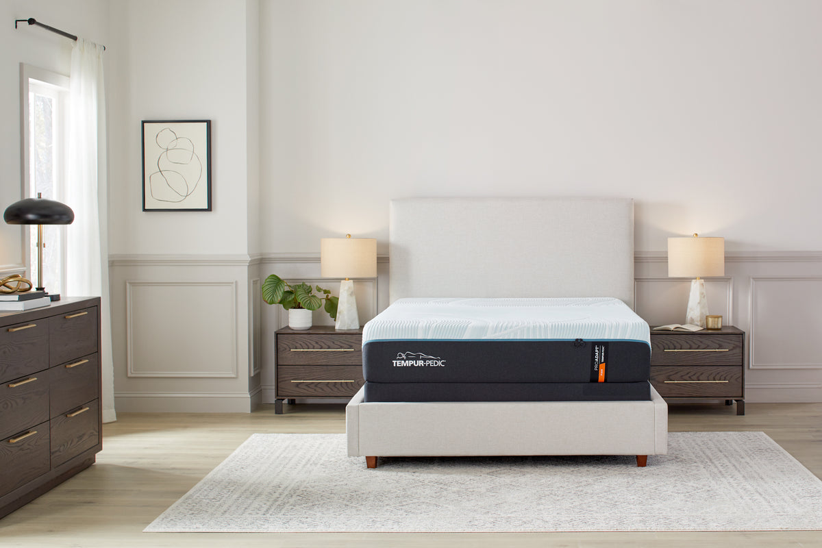 Tempur-Pedic ProAdapt 2.0 Firm mattress, in a styled bedroom