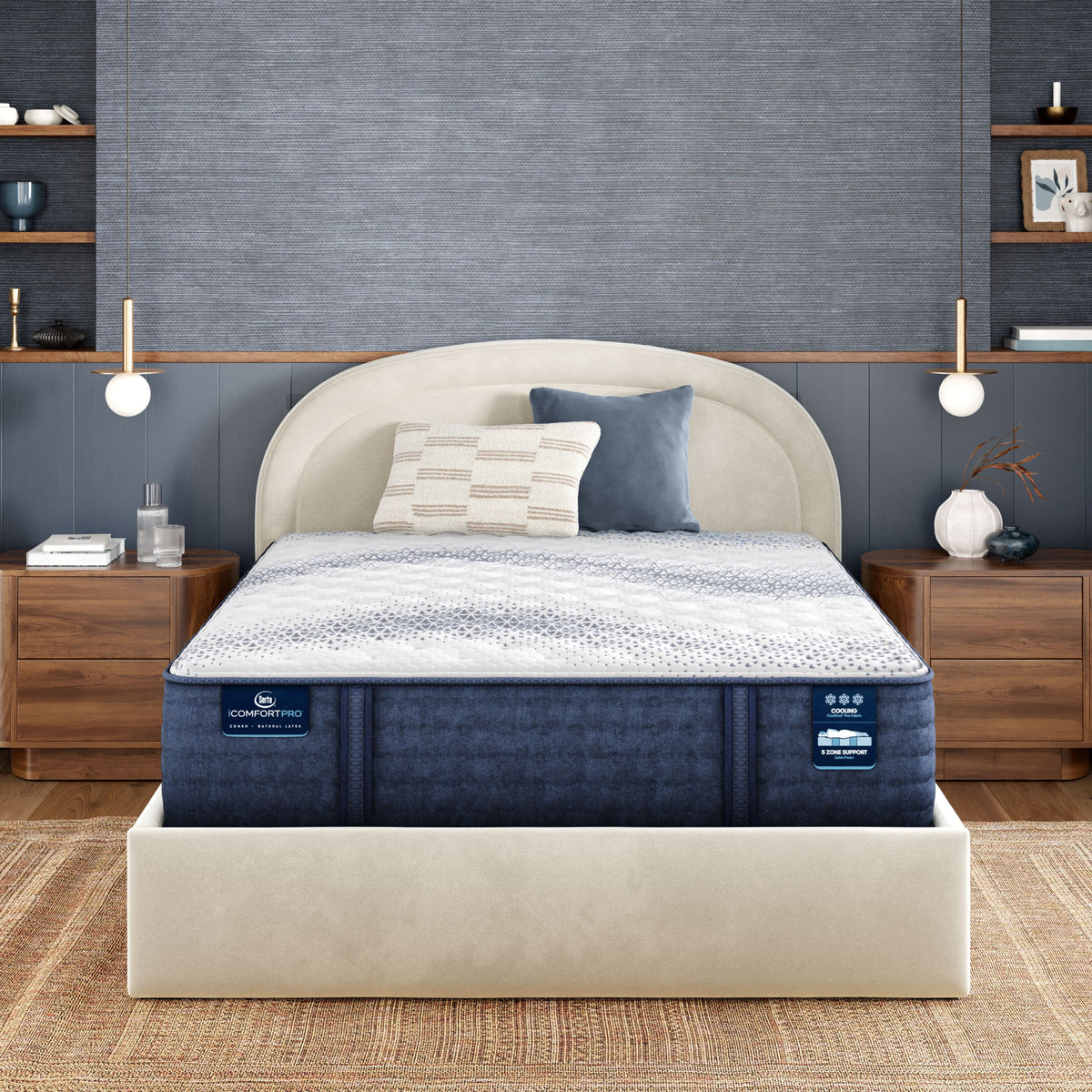 Serta iComfortPro Kingston Firm Mattress in a bedroom