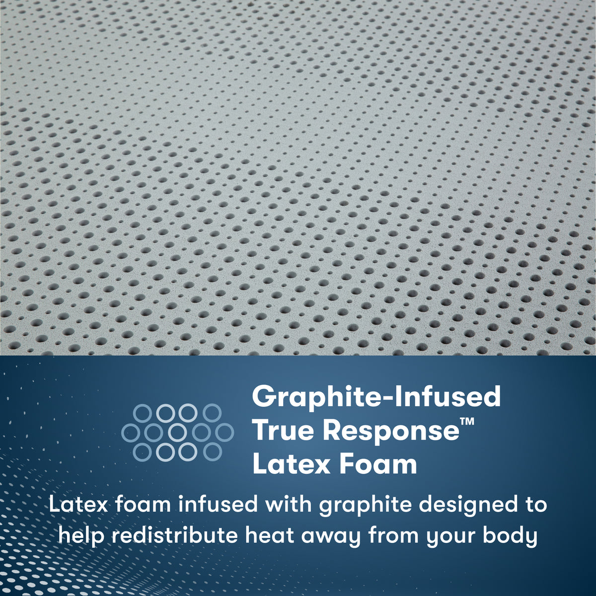 Graphite-infused True Response Latex Foam in the Serta Perfect Sleeper Pro Dublin Medium Mattress