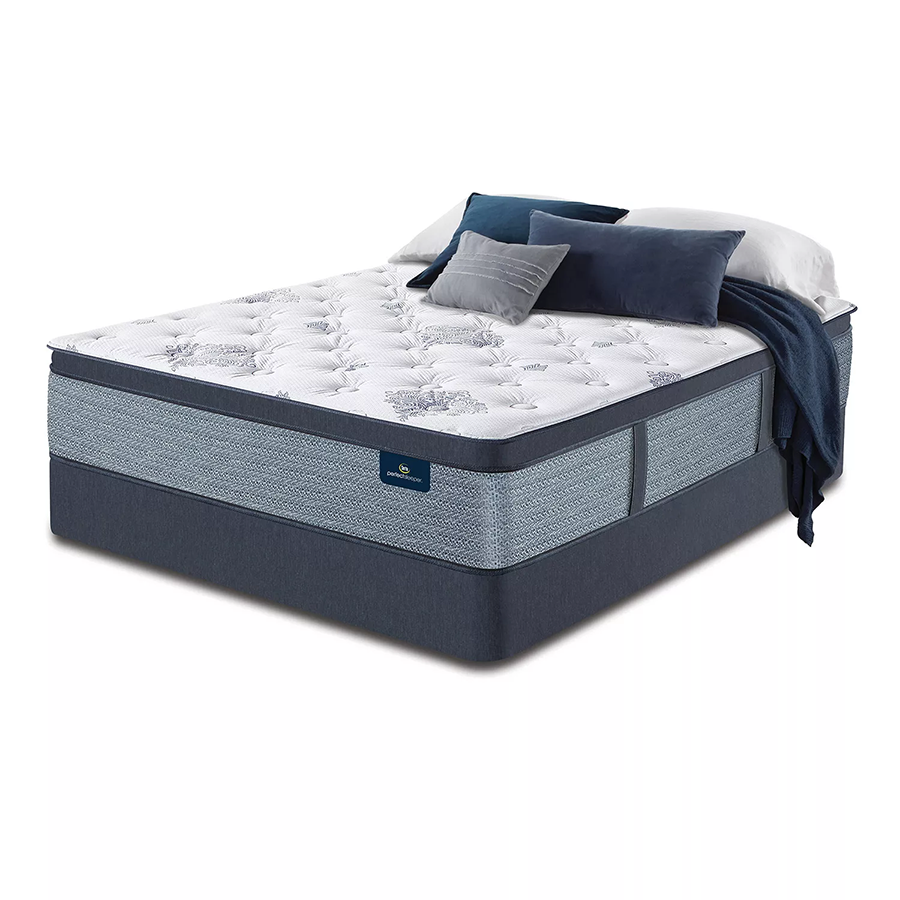 Serta castleview cushion firm pillowtop queen mattress online set