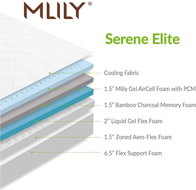 MLILY 13" SERENE ELITE MEMORY FOAM MATTRESS